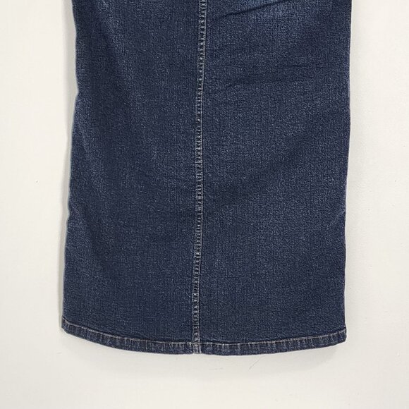 Y2K Nautica Womens Jean Skirt Maxi Stretch Denim Size 10 Dark Wash VTG 00s - Picture 6 of 10